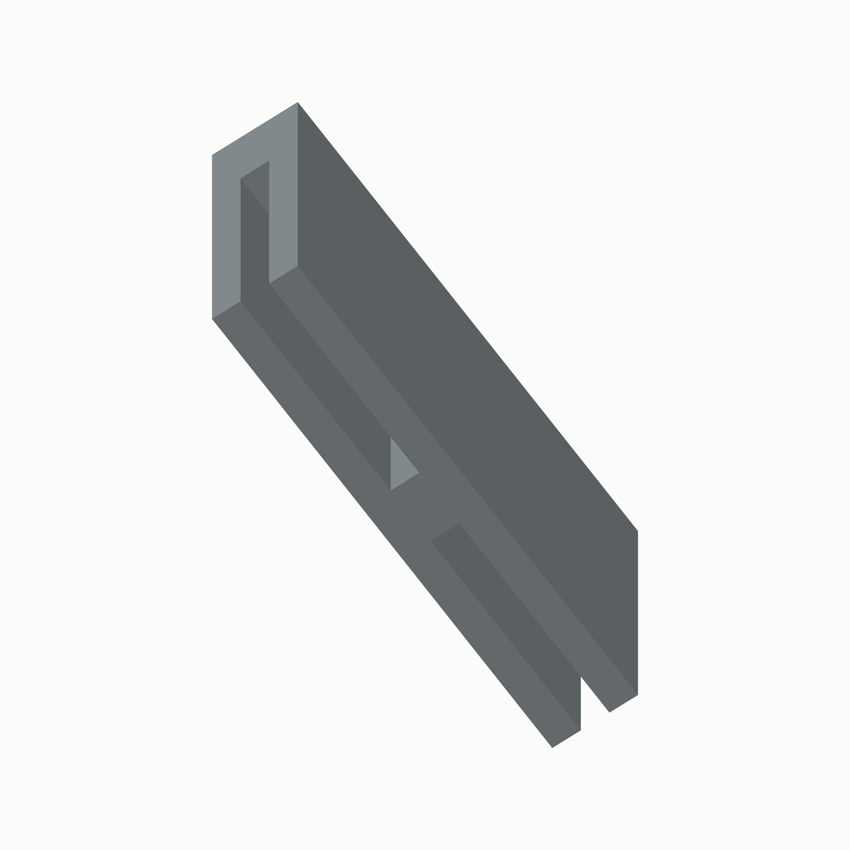 Wandknoop X-y in grijs