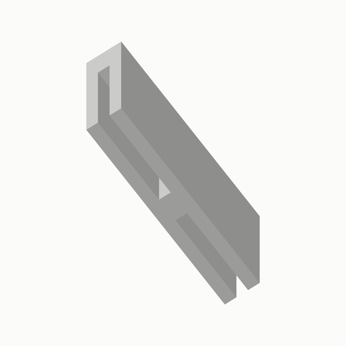 Wandknoop X-y in wit
