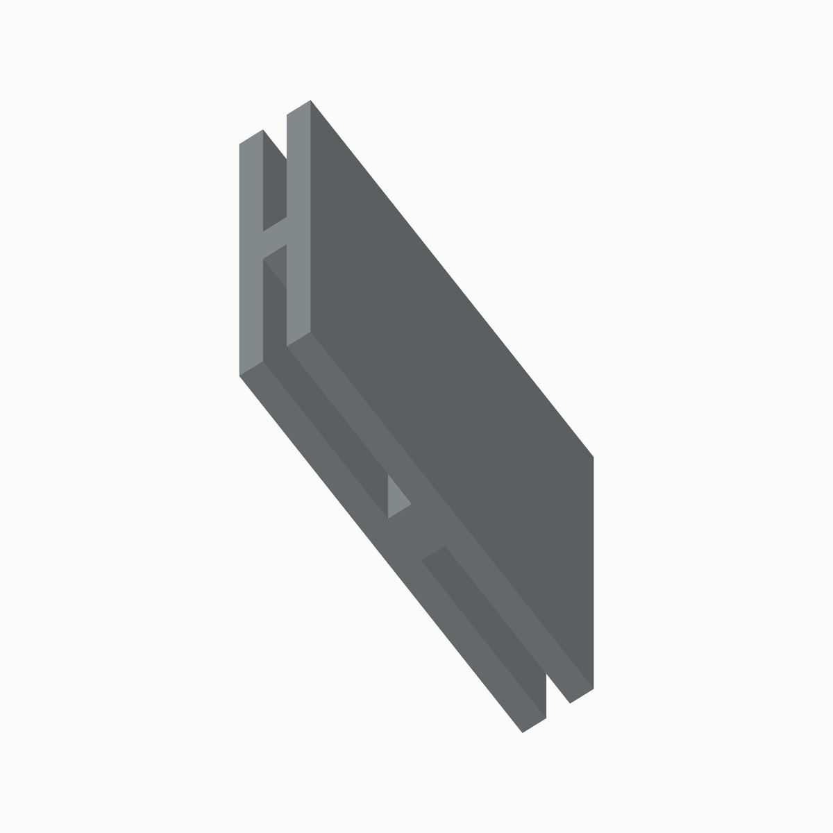 Wandknoop X-yz in grijs