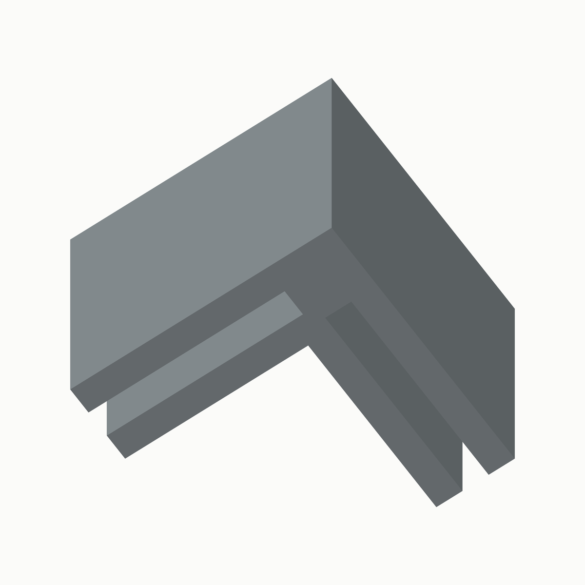 Hoekstuk XY in grijs