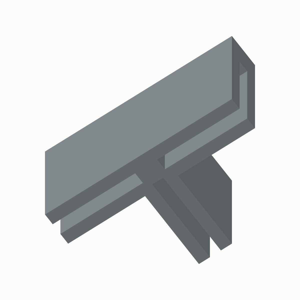 Hoekstuk XY-x in grijs