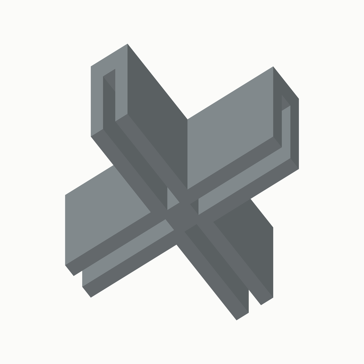 Hoekstuk XY-xy in grijs