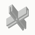Hoekstuk XY-xy in wit