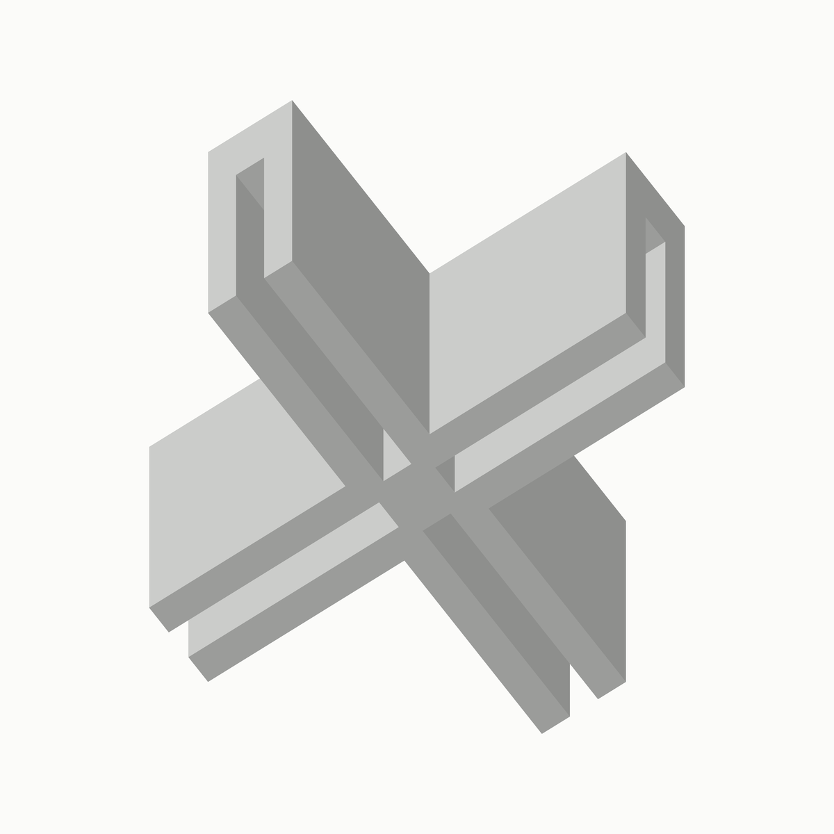 Hoekstuk XY-xy in wit