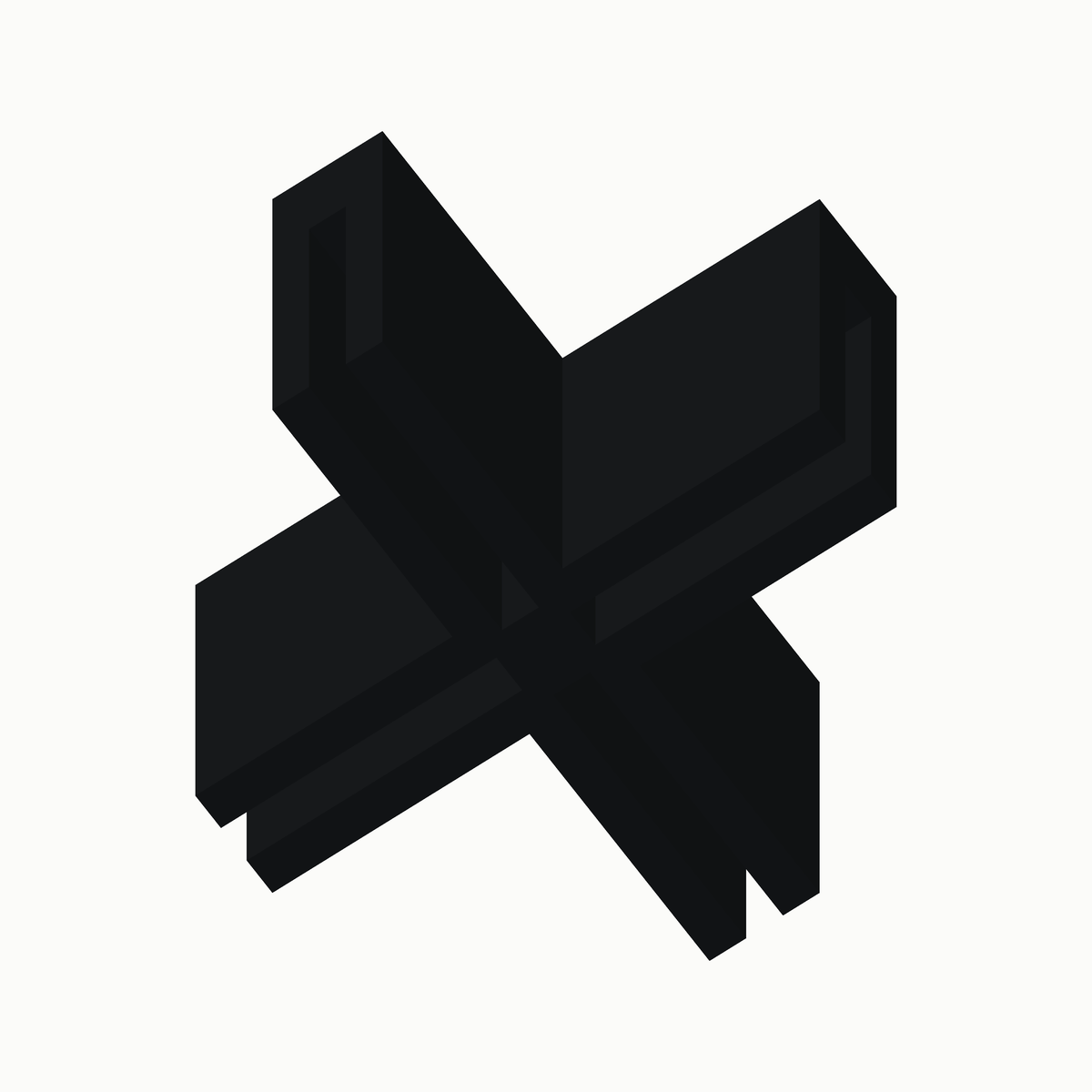 Hoekstuk XY-xy in zwart