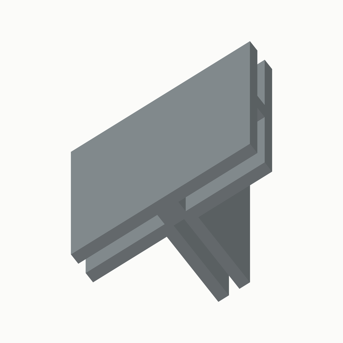 Hoekstuk XY-xz in grijs