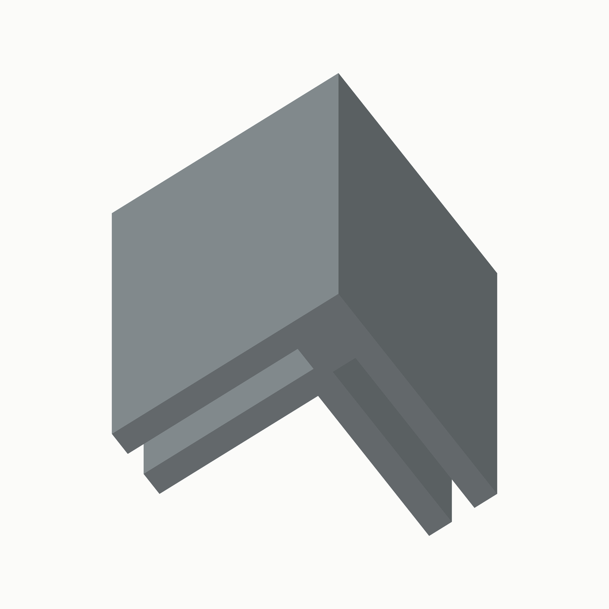 Hoekstuk XY-z in grijs