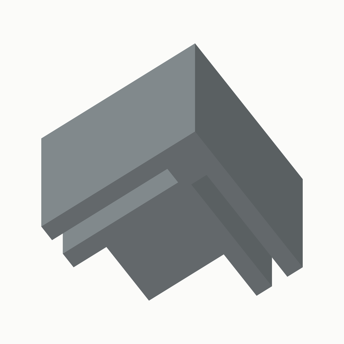 Driewegstuk XYZ in grijs
