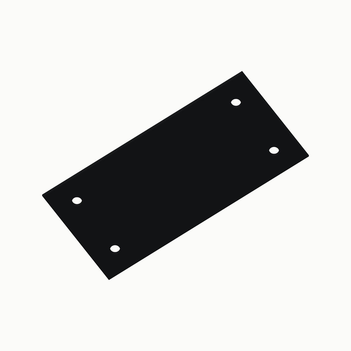 Paneel 46 x 96 mm in zwart