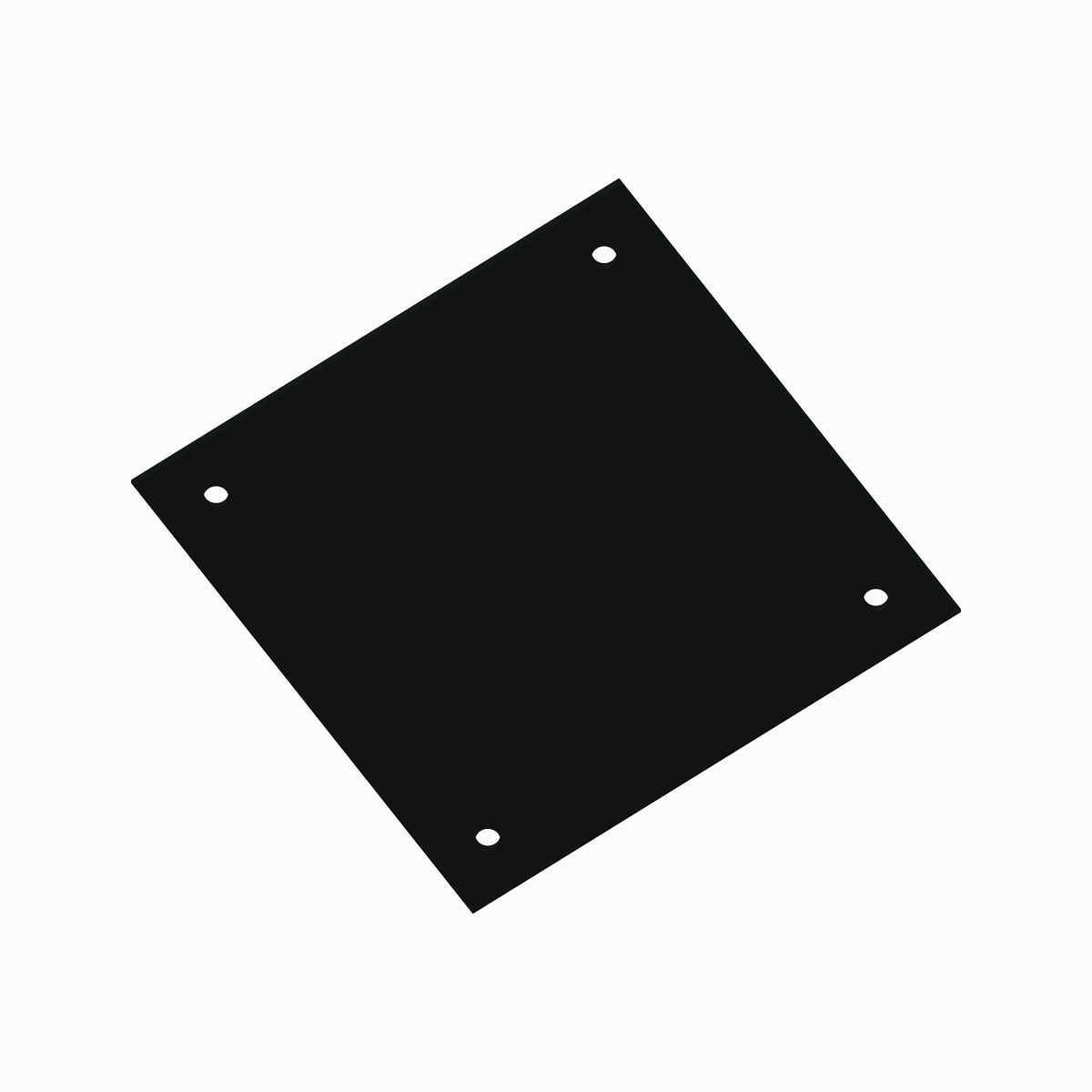 Paneel 96 x 96 mm in zwart