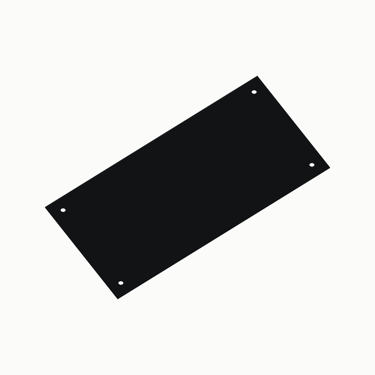 Paneel 96 x 196 mm in zwart