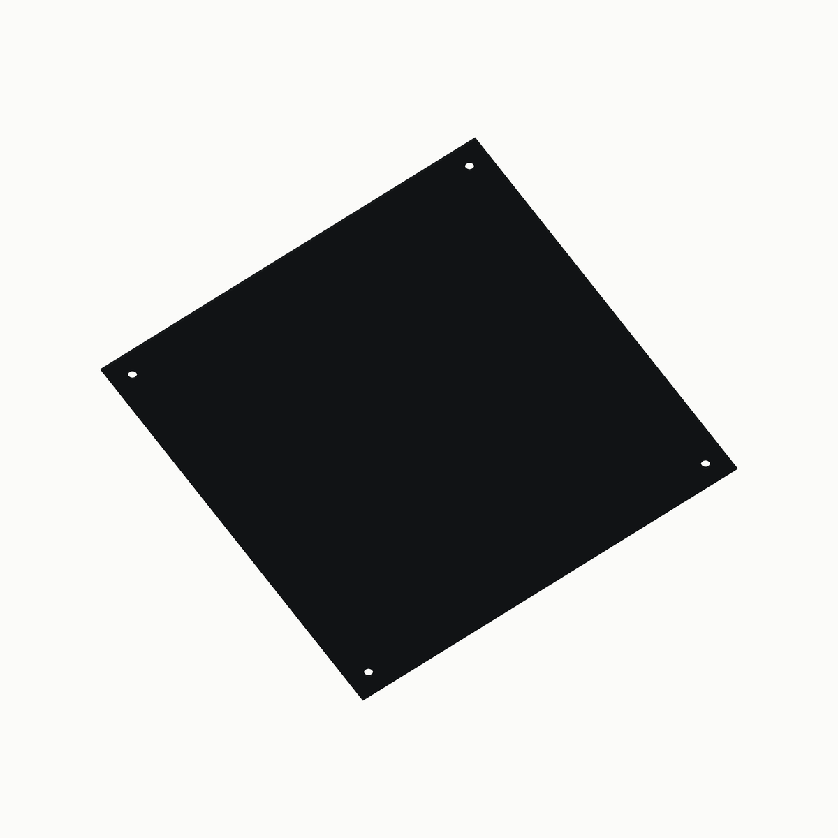 Paneel 196 x 196 mm in zwart
